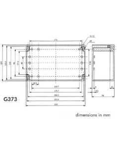 SEALED ABS ENCLOSURE - DARK GREY - 200 x 120 x 75 mm