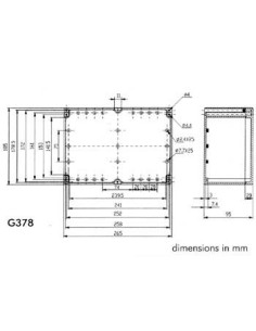 SEALED ABS ENCLOSURE - DARK GREY - 265 x 185 x 95 mm...