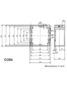 WATERBESTENDIGE ABS-BEHUIZING - DONKERGRIJS 120 x 120 x 60mm