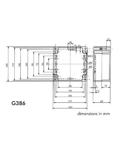 COFFRET ETANCHE EN ABS - GRIS FONCE 120 x 120 x 60mm