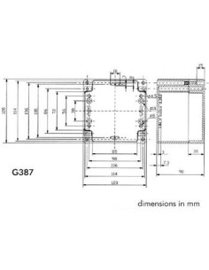 SEALED ABS ENCLOSURE - DARK GREY - 120 x 120 x 90 mm