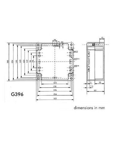 COFFRET ETANCHE EN ABS - GRIS FONCE 160 x 160 x 60mm