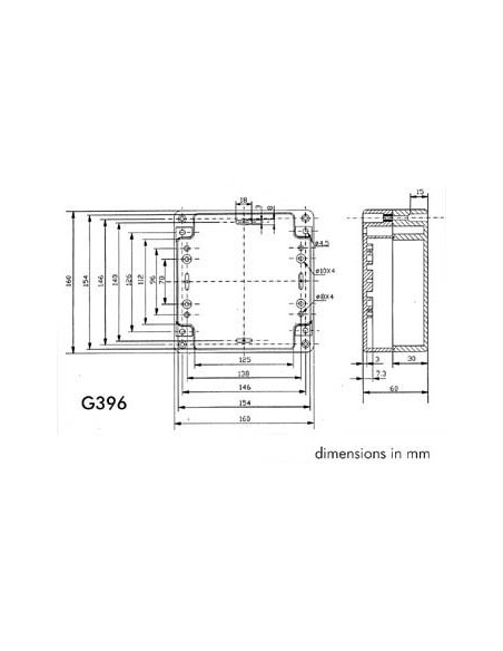 COFFRET ETANCHE EN ABS - GRIS FONCE 160 x 160 x 60mm