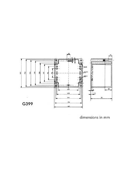 ABS-GEHÄUSE - WASSERDICHT - DUNKELGRAU - 160 x 160 x 90 mm