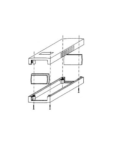 MOULDED PROJECT BOX - DARK GREY - 190 x 100 x...
