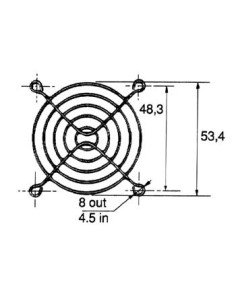 SCHUTZGITTER FÜR LÜFTER 60 x 60mm 2