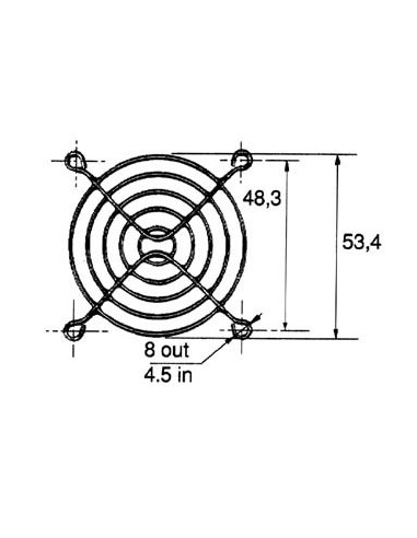 GRILLE POUR VENTILATEUR 60 x 60mm