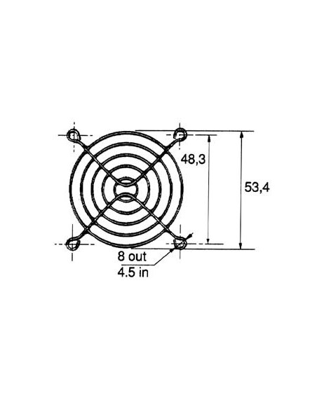 ROOSTER VOOR VENTILATOR 60 x 60mm