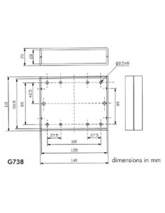 FLAME-RETARDANT INSTRUMENTAL ENCLOSURE - LIGHT GREY TOP...