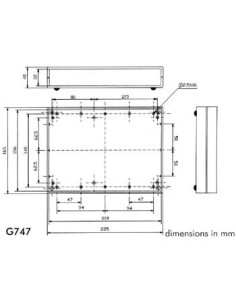 FLAME-RETARDANT INSTRUMENTAL ENCLOSURE - LIGHT GREY TOP...