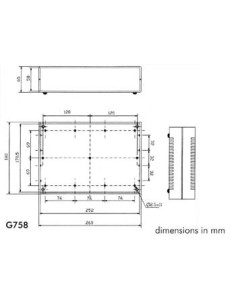 FLAME-RETARDANT INSTRUMENTAL ENCLOSURE - LIGHT GREY TOP...