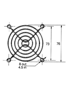 FINGER GUARD FOR BLOWER 80 x 80mm 2