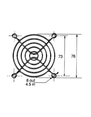 FINGER GUARD FOR BLOWER 80 x 80mm
