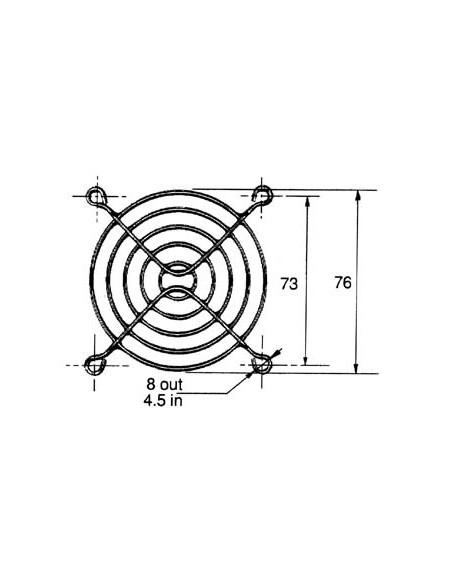 SCHUTZGITTER FÜR LÜFTER 80 x 80mm