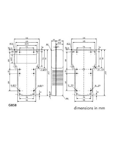 GEHÄUSE IN T-FORM - SCHWARZ - 237/95 x 131/95 x 43 mm - MIT AUSSPARUNG FÜR DAS DISPLAY