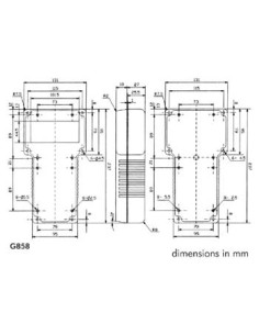 GRIJZE T-BEHUIZING IN ABS MET VASTE DISPLAY - 237/95 x...