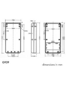 BEHUIZING VOOR TOETSENBORD VAN AFSTANDSBEDIENING - 135 x...