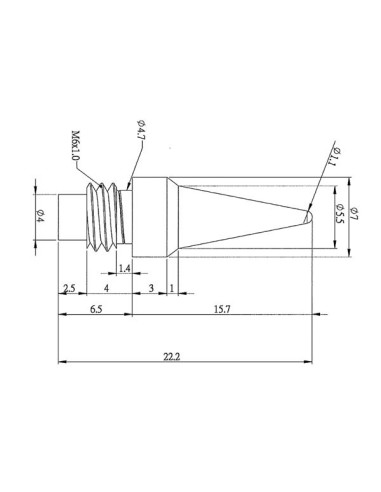 SPARE BIT FOR GAS SOLDERING IRON