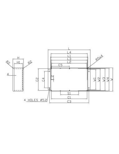 CAJA ESTANCA DE ALUMINIO CON BRIDA