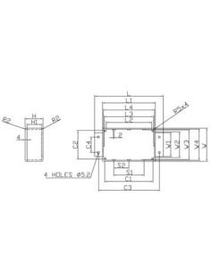 SEALED DIE-CAST ALUMINIUM CASE WITH FLANGE - 114 x 64 x...