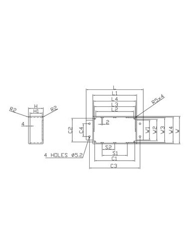 SEALED DIE-CAST ALUMINIUM CASE WITH FLANGE - 114 x 64 x 55 mm