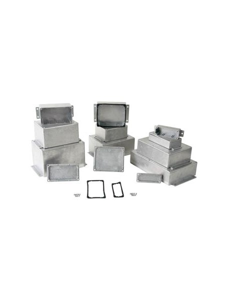 ABGEDICHTETES GESPRITZTES ALUMINIUMGEHÄUSE MIT FLANSCH