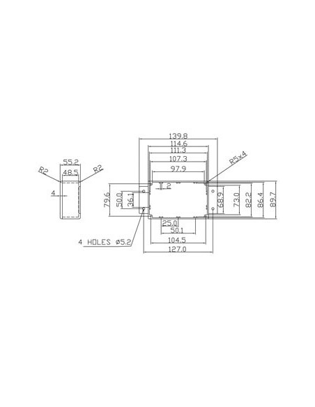 WATERDICHTE GEGOTEN ALUMINIUM BEHUIZING MET FLENS