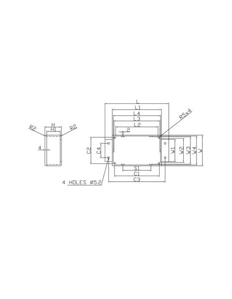 WATERDICHTE GEGOTEN ALUMINIUM BEHUIZING MET FLENS