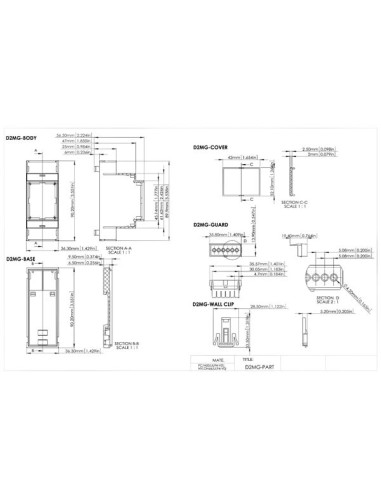 DIN-RAIL MODULE BOX - 2MG