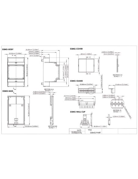 BOÎTIER MODULAIRE SUR RAIL DIN - 3MG