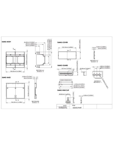 GEHÄUSE FÜR HUTSCHIENENMONTAGE - 6 MODULE