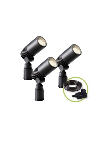 GARDEN LIGHTS - ALDER SET (3 pcs) - SPOT LIGHT - 12 V - 120 lm - 2 W - 3000 K