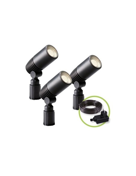 GARDEN LIGHTS - ALDER SET - SPOT - 12 V - 3 pcs - 120 lm - 2 W - 3000 K