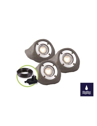 GARDEN LIGHTS - LAPIS SET (3 pcs) - SPOT LIGHT - 12 V - 190 lm - 3 W - 3000 K