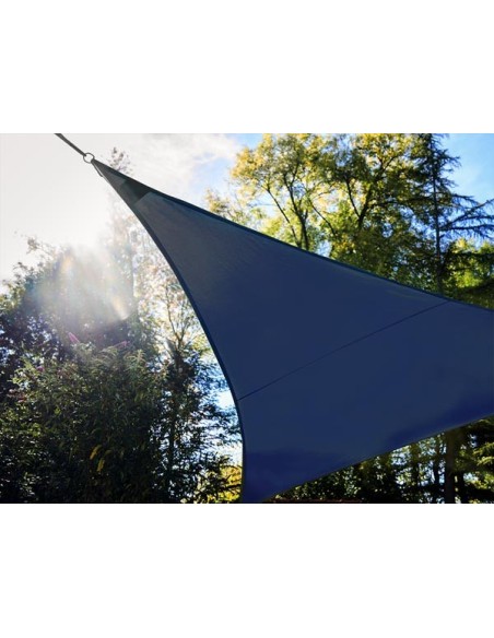 ZONNEZEIL MET LED- STERRENHEMEL - DRIEHOEK - 3.6 x 3.6 x 3.6 m - DONKERBLAUW