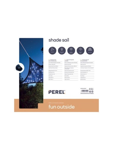 SHADE SAIL WITH BUILT-IN LED STARRY SKY -...