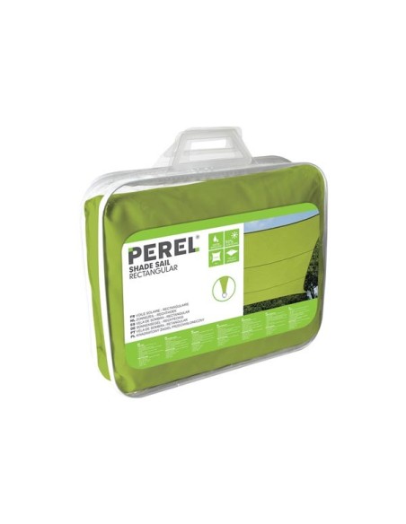 VOILE SOLAIRE - RECTANGULAIRE - 4 x 3 m - COULEUR: VERT LIME