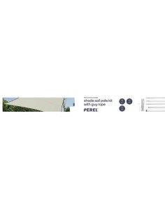 MÂT POUR VOILE SOLAIRE - 2.5 m - AVEC HAUBAN 2