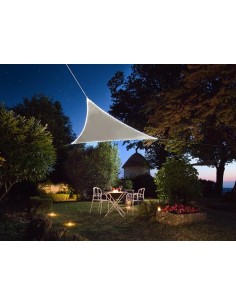 ZONNEZEIL MET LED-RANDVERLICHTING - DRIEHOEK - 3.6 x 3.6...