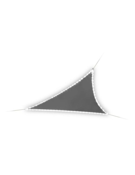 SHADE SAIL WITH BUILT-IN LED BORDER - TRIANGLE - 3.6 x 3.6 x 3.6 m - ANTHRACITE