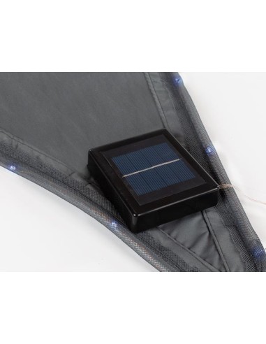 ZONNEZEIL MET LED-RANDVERLICHTING - DRIEHOEK -...