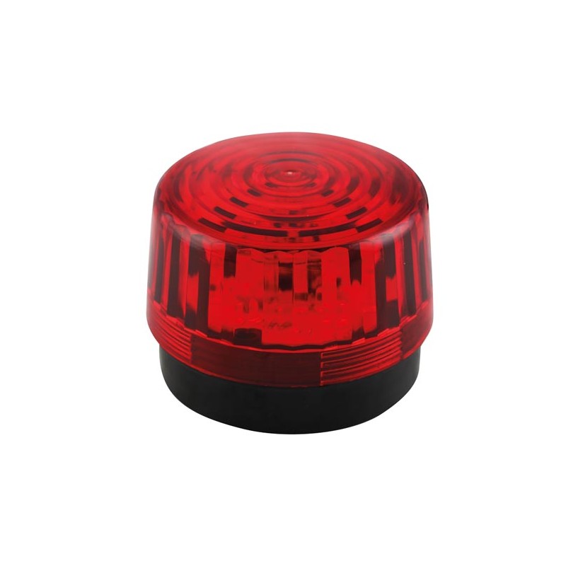 LED FLASHING LIGHT - RED - 12 VDC - ø 100 mm