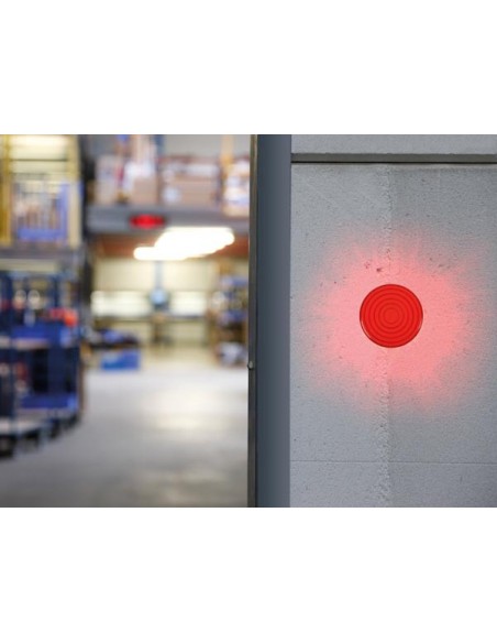 FLASH STROBOSCOPIQUE À LED - ROUGE - 12 VCC - ø 100 mm