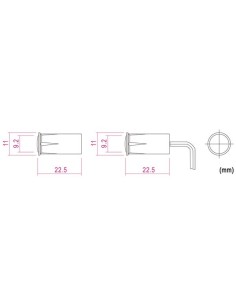 MAGNEETCONTACT -  0.1 A @ 30 VDC - NC - MET DRAADAANSLUITING 2