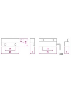 MINI MAGNETIC SWITCH - 0.1 A @ 30 VDC - NC - LEAD WIRES 2