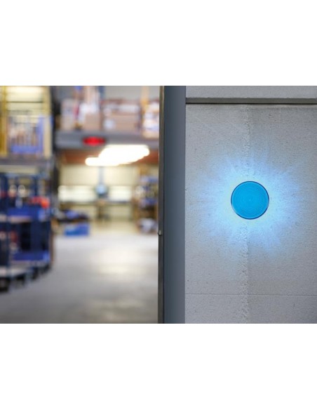 LED FLASHING LIGHT - BLUE - 12 VDC - ø 77 mm