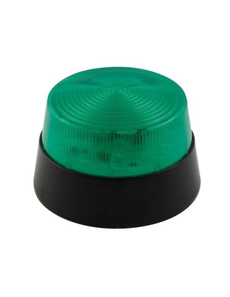 LED FLASHING LIGHT - GREEN - 12 VDC - ø 77 mm