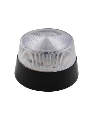 LED FLASHING LIGHT - CLEAR - 12 VDC - ø 77 mm