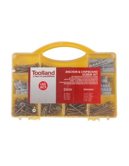 ANCHOR & CHIPBOARD SCREW SET - 193 pcs