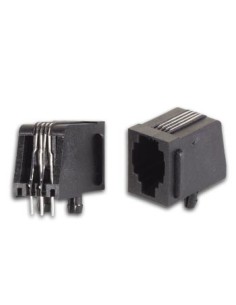 MODULAIRE CONNECTORS RJ10 4P4C VOOR PCB, HAAKS